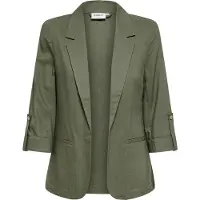 ONLY Kurzblazer "ONLGOA 3/4 UNLINE LINEN BL BLAZER CC TLR" mit Leinen