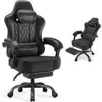 GTPLAYER GamingStuhl, Bürostuhl, Ergonomischer Pc Stuhl, Höhenverstellbarer Drehstuhl, Armlehnen mit Synchronmechanik, Lendenkissen, Kopfkissen