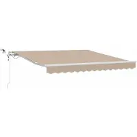 vidaXL Ausziehbare Markise Beige 350 x 250 cm Polyester