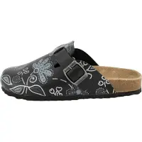 SUPERSOFT Classic Clogs Lederdecksohle, Korkfußbett, Schnutzabweisend
