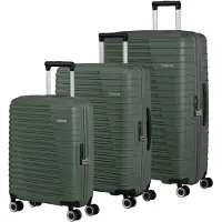 American Tourister Roadrush Trolley Set A Olive Green olivgrün 77cm