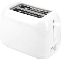 Crrynuo Toaster mit 2 Röstkammern, Krümelschublade, mit 7 Bräunungsstufen, Krümelschublade & Brötchenaufsatz, 650W Weiß