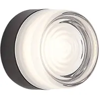 QAZQA Design-Wandleuchte schwarz mit Opalglas IP44 - Michele