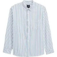 Vans - Baumwoll-Hemd – Herren – LX Dobby Stripe LS Shirt White - LX Dobby Stripe LS Shirt White für Herren aus Baumwolle - Größe M - Weiß