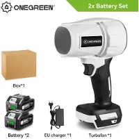 StarTech.com Akku Gebläse - Handlicher Turbo-Laubbläser - 2000 W - Bürstenloser Motor - 15000 U/min - Luftgeschwindigkeit 200 m/s - 2x588VF Akkus - Orange