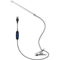 Aibecy Klappbare LED-Schreibtischlampe, Clip-on-Typ, wiederaufladbar, Plug-in, langer Arm, USB, Nachttisch, Studium, Studentenwohnheim, Arbeit, Augenschutzlampen