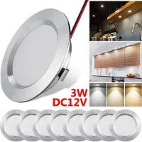 Lapamax 8x 3W DC12V LED Einbaustrahler Warmweiß Strahler Ultradünn Deckenspots für Wohnmobil RV Boot Wohnwagen Schrank