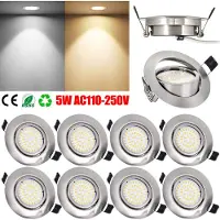 Lapamax 8x 5W LED Strahler Einbaustrahler Wohnmobil, Einstellbarer Winkel LED Decken Spots für RV Boot Wohnwagen Schrank, Kaltweiß