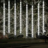 Lapamax LED Fallendes Licht Meteorschauer Weihnachtsbeleuchtung Wasserdicht (288LEDs,50CM,Weiß)