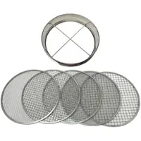 HC Garten & Freizeit 5in1 Garten-Sieb aus rostfreier Stahl, ca. 30 x 30 x 6,5 cm