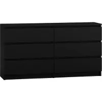CDF Kommode Malwa M6 140 | Farbe: Schwarz | Schrank für Dokumente, Kleinigkeiten