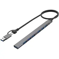 BOLWINS A38 USB-C & USB-A auf USB 3.0 / 2.0 Buchse OTG Adapter Kabel 7-in-2, 50 cm