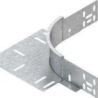 Niedax Eckanbaustück REK 60 F, Seitenwandhöhe 60 mm, Breite 198,5 mm, Innenradius 99 mm