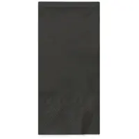Mank Serviette in Schwarz aus Tissue 3-lagig, 33 x 33 cm, 1/8 Falz, 100 Stück