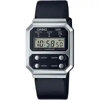 Casio Vintage der Klassiker | Digitaluhr Lederband A100WEL-1AEF