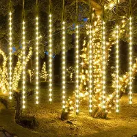 Lapamax Meteorschauer lichterkette, 288 LEDs Meteorschauer Lichter Warmweiß, Dekobeleuchtung Fenster Baum Garten Weihnachten
