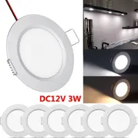 Lapamax 6x 3W DC12V LED Einbaustrahler Kaltweiß Strahler Ultradünn Deckenspots für Wohnmobil RV Boot Wohnwagen Schrank, Silber