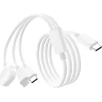 ANTCOOL 3-in-1-Ladekabel für Apple Watch und iPhone, 2M PD60W für Apple Watch Series 10/9/8/7/6/6/SE/5/4/3/Ultra/iPhone 16 Pro Max/15 Plus/14/13 Mini/12/11/8