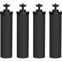 Crrynuo Ersatz-Wasserfilter für BERKEY BB9-2 Aktivkohlefilter (schwarz) für Wasserfiltersysteme