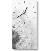 DEQORI Glasuhr 30x60 cm Modern 'Flüchtige Schönheit' Wanduhr Glas Uhr Design leise Küchenuhr