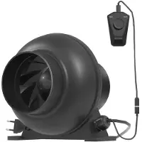 StarTech.com EC Rohrventilator/Kanalventilator - C2-100 - Rohrdurchmesser 10 cm (100 mm) - Manueller Schalter - Für Gewächshaus - Kunststoff - Schwarz