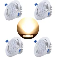 Lapamax 4 Stück 7W LED Einbaustrahler Deckenspots Schwenkbar Strahler Einbauleuchte Deckenleuchte, Warmweiß