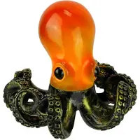 Crrynuo Octopus Nachtlicht mit manuellem Schalter Octopus Lampe Harz Ornamente Modell Figur