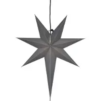 Star Trading Papierstern Ozen - hängend - 7-zackig - D: 55cm, H: 65cm - inkl. E14 Fassung u. Kabel - anthrazit
