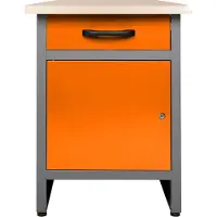 Ondis24 Werkbank Wolle 60 cm orange H85