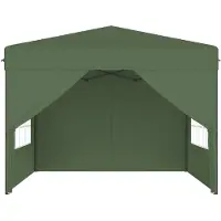 NaiZy 2,5x2,5 m Pop-Up Faltpavillon, Schnellaufbau mit Ein-Knopf, wasserdicht & UV-beständig, mit 4 Seitenteilen, inkl. Tasche – Grün