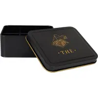 Cook Concept Teedose 6 Facher - schwarz - Metall - 18 x 15 x 8 cm - Teedose - Deckel