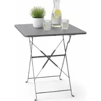 Mojawo Bistrotisch Klapptisch Campingtisch Campingtisch Metall Anthrazit B60xH71cm
