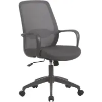 Xora Drehstuhl CALVIN, grau, Mesh-Rückenlehne, ergonomische Formsitzschale, 58x59x105,5 cm