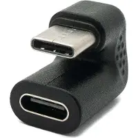 System-S USB 3.1 U Turn 180° Adapter Typ C Buchse zu Stecker Kabel in Schwarz