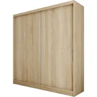 Masseno Schiebetürenschrank SOFIA 200 cm Kleiderschrank Schlafzimmer Schrank 2-türig Sonoma Eiche