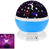 Dopwii Sternenhimmel Nachtlicht Projektor,LED Stern und Mond Lampe, Musikfunktion, USB Aufladung,360° Drehung,Kinderzimmer Lampe