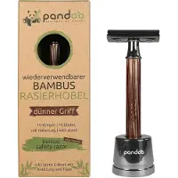 Pandoo Rasierhobel aus Bambus dünner Griff