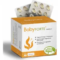 BabyFORTE Omega-3 | Algenöl optimales DHA & EPA Verhältnis vegan 180 St Kapseln