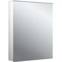 Emco flat 2 design LED-Lichtspiegelschrank mit integrierter Beleuchtungsegel, eine Tür wechselbarer Anschlag, 600x711x113mm, 979706401