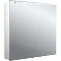 Emco flat 2 classic LED-Lichtspiegelschrank mit Aufsatzleuchte, 2 Türen, 800x711x113mm, 979706503