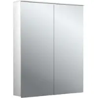 Emco flat 2 design LED-Lichtspiegelschrank mit integrierter Beleuchtungsegel, 2 Türen, 600x711x113mm, 979706402