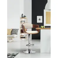 CLP Barhocker Kingston C walnuss/weiß