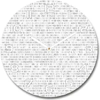 Tulup Wanduhr aus Glas 30fi Glasbild Glasuhr Gehärtetes Glas - weisse-zeiger - Binary code