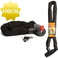 HomeShopXL Wheelzone - Kettenschloss/Vorhängeschloss für Fahrräder/Roller/Mopeds - 100CM - Fahrradschloss - mit 2 Schlüsseln