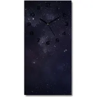 Tulup Wanduhr aus Glas – 30x60 cm - Glasbild - Glasuhr - Gehärtetes Glas -Konstellation