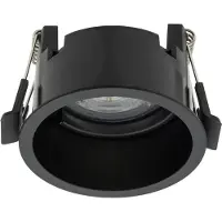 Licht-Erlebnisse Einbauleuchte Wand GU10 Ø 7 cm Schwarz rund Modern