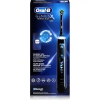 Oral-B Genius X , Erwachsener, Vibrierende Zahnbürste, Tägliche Pflege, Zahnfleischpflege, Sensibel, Whitening, Schwarz, 2 min, Schwarz