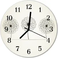 Tulup Glasuhr Wanduhr Küchenuhr Echt-Glas 30fi cm Abstrakt grau