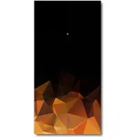 Tulup Wanduhr aus Glas – 30x60 cm - Glasbild - Glasuhr - Gehärtetes Glas -Abstraktion Dreiecke