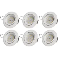 ETT 6er-Pack LED Einbauleuchte McShine "intense", 5W, 400 lm, weiß